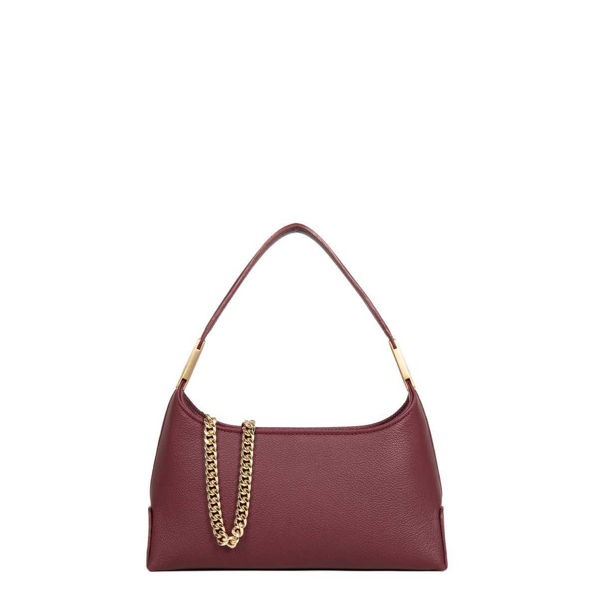 Lancaster Ace Lychee leather baguette handbag