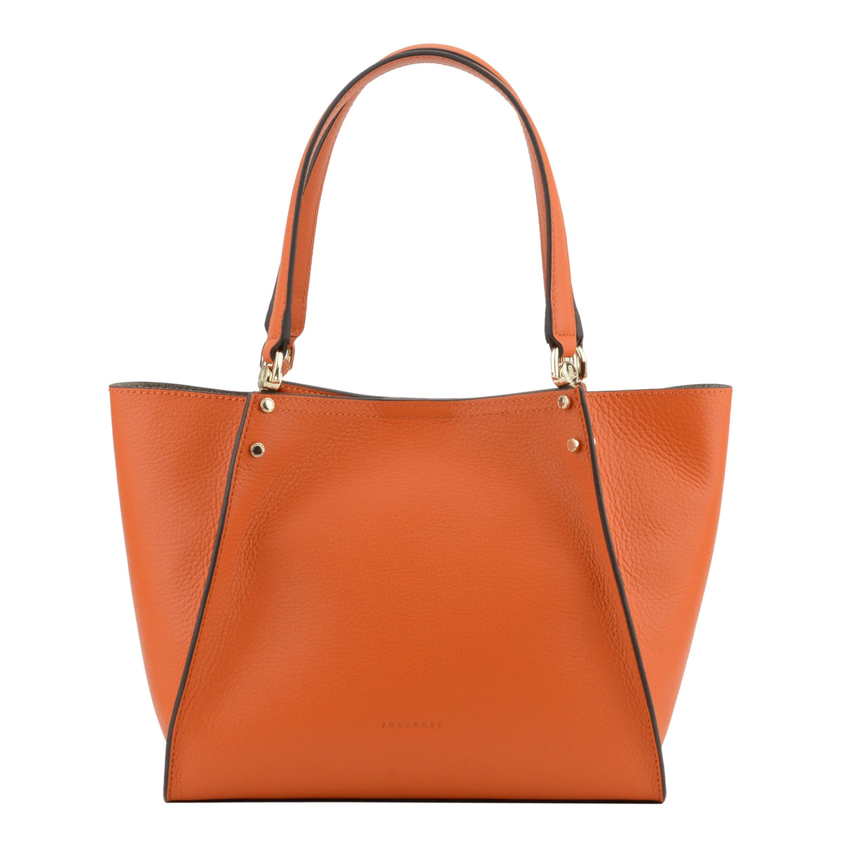 Petit sac shopping en cuir Hebdo Pourchet