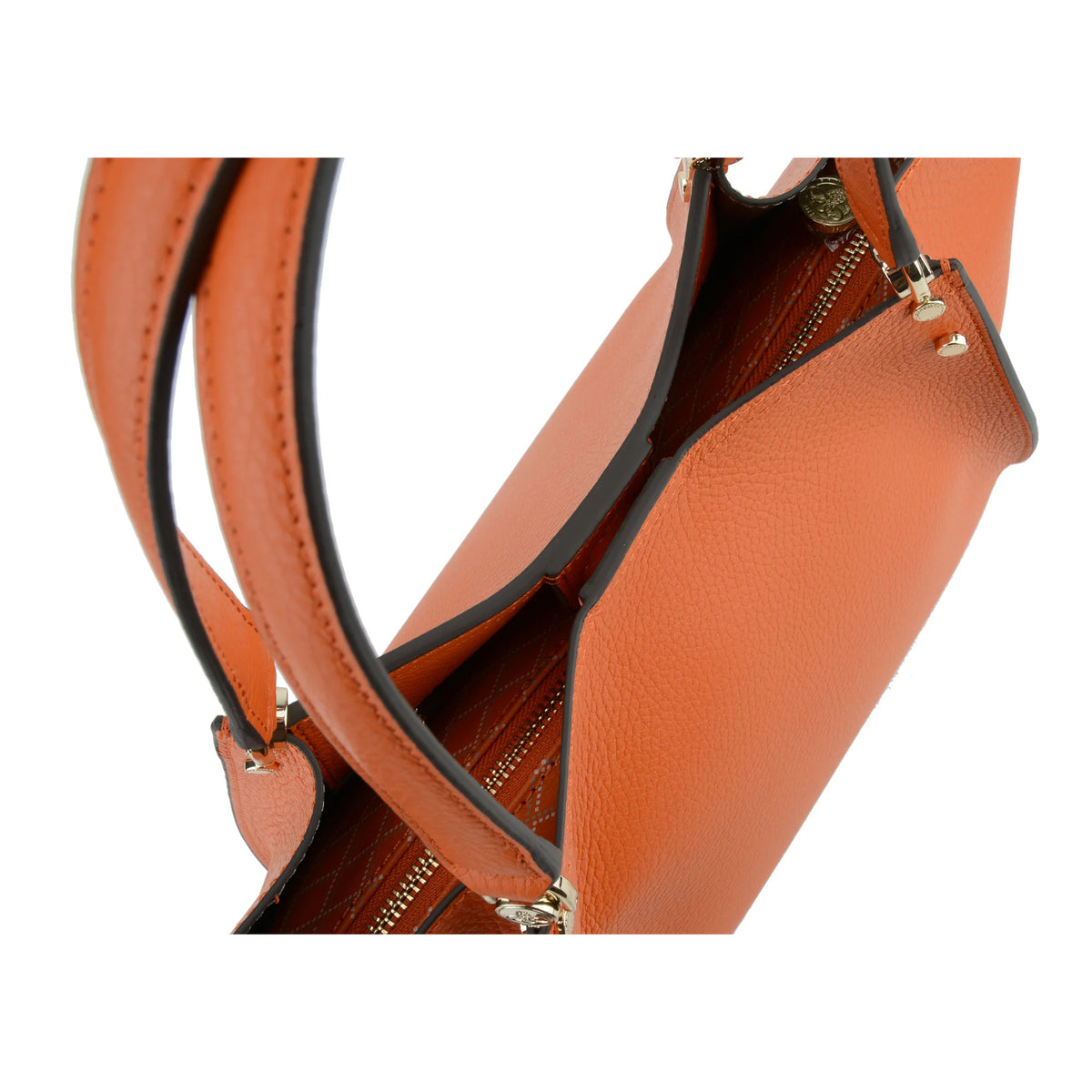 Petit sac shopping en cuir Hebdo Pourchet – vue 3