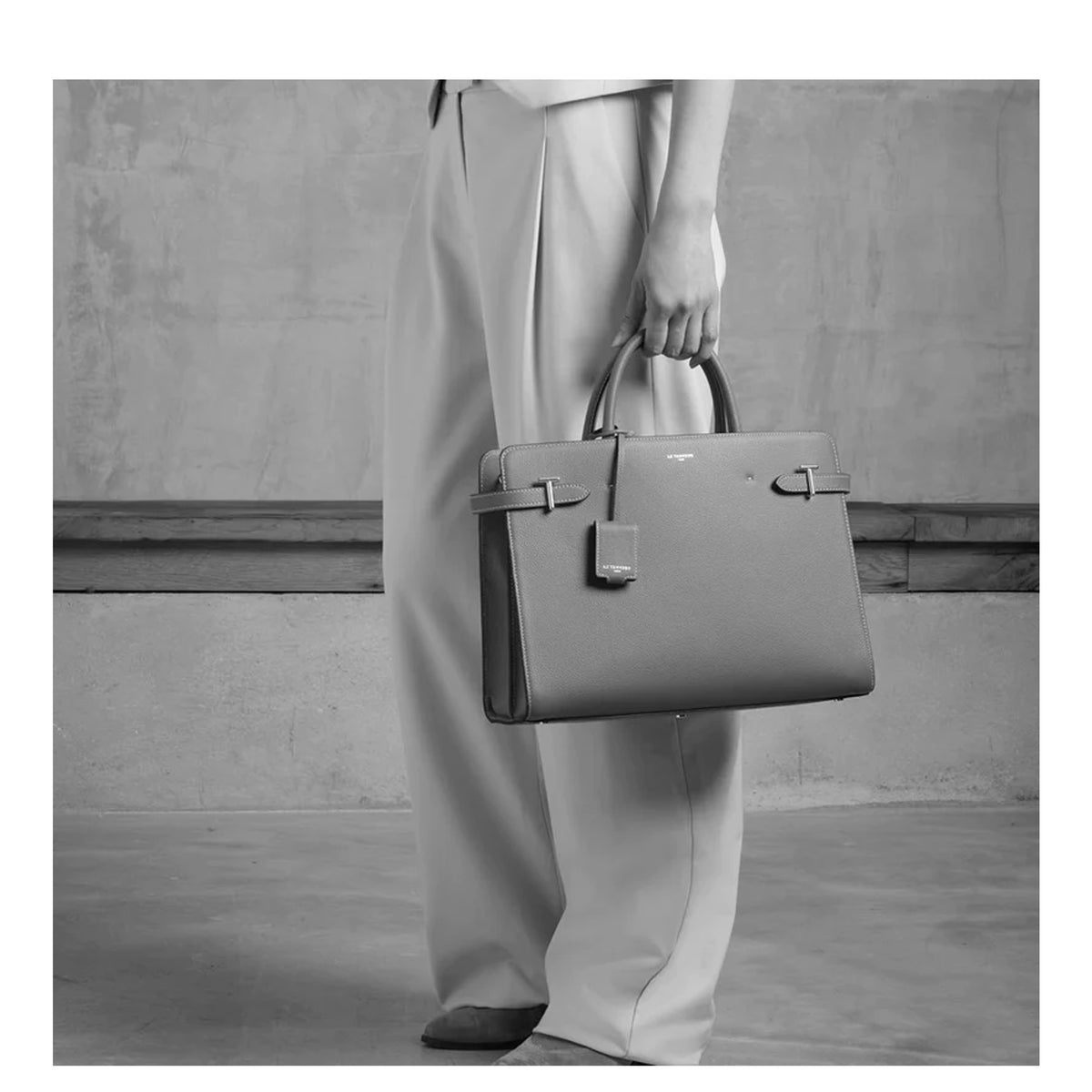 Grand sac à main en cuir Emilie Le Tanneur – vue 5