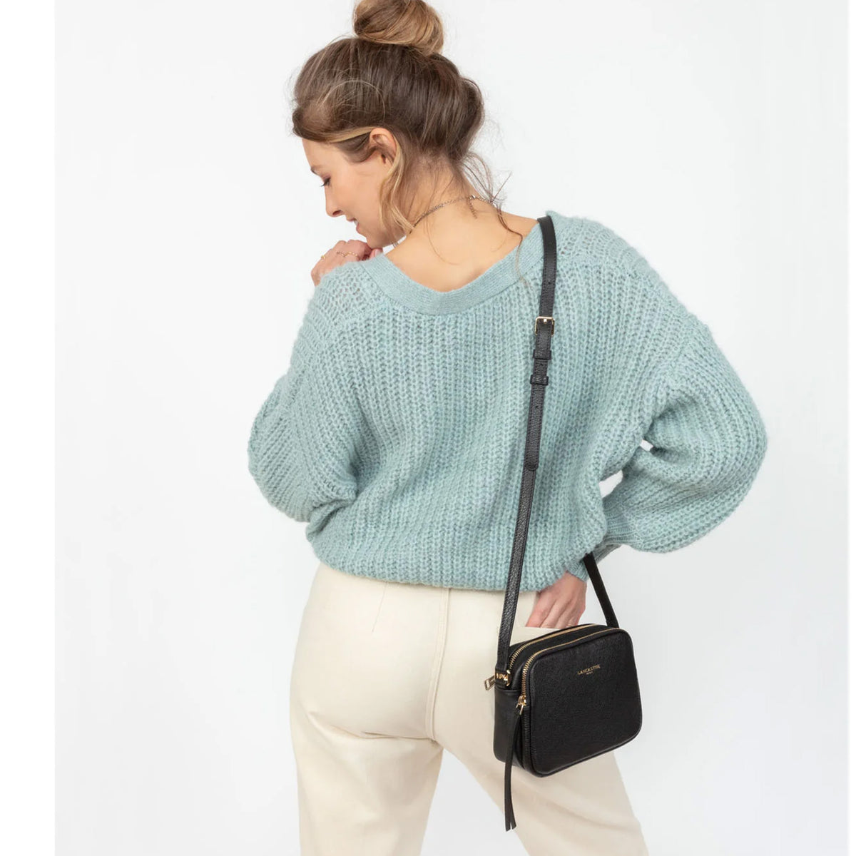 Petit sac travers en cuir Dune Lancaster – vue 4