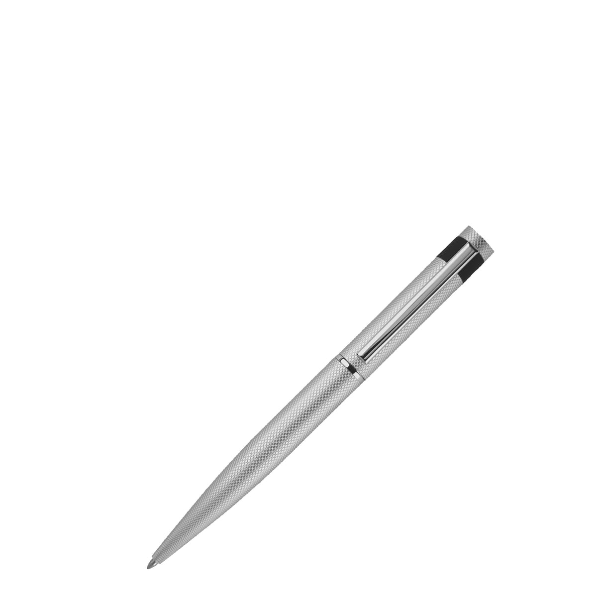 Stylo bille métal chrome Loop Diamond Hugo Boss
